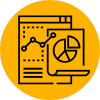 Data analytics icon representing comprehensive property intelligence and market data